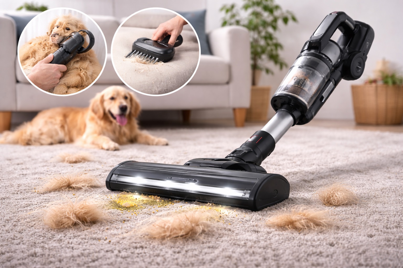 Cordless Vacuum Cleaner for Pet Hair – Grooming & Shedding Solution