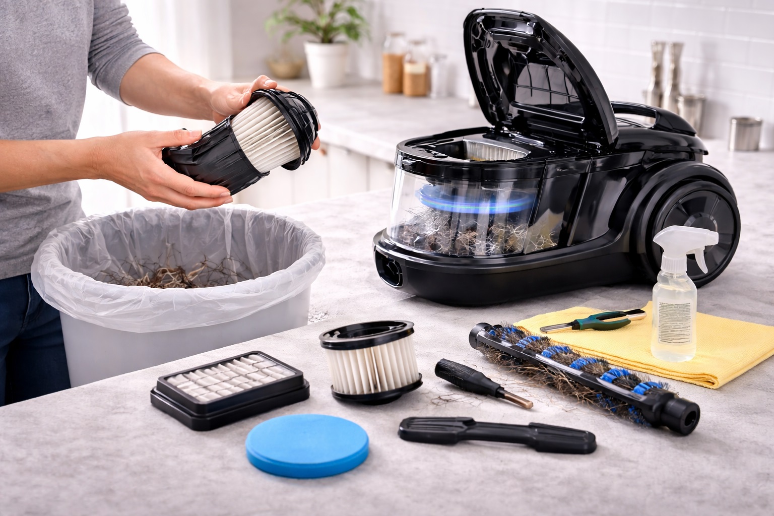 Vacuum Cleaner Maintenance Kit with HEPA Filter and Cleaning Tools