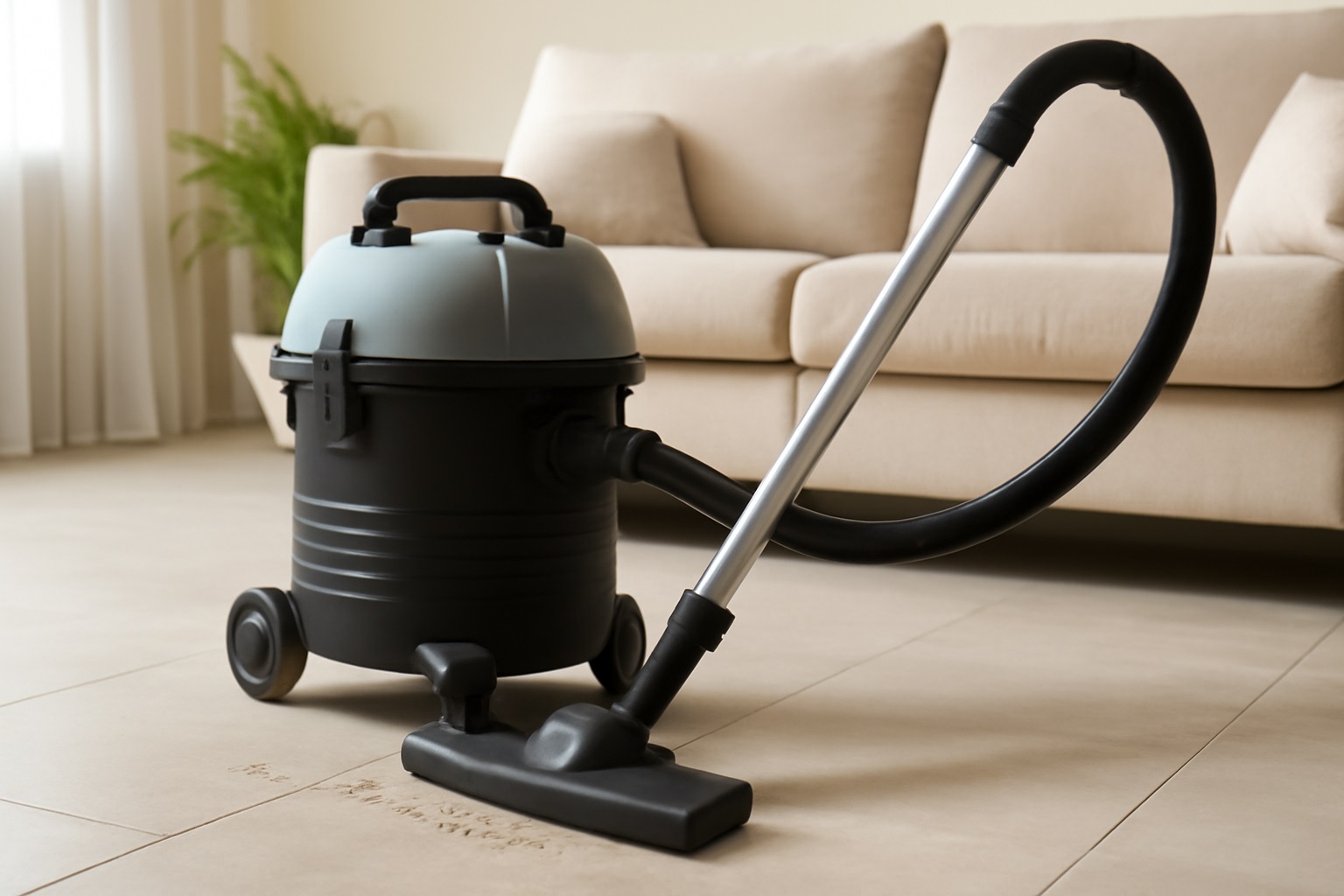 High-Suction Barrel Wet & Dry Vacuum Cleaner for Home and Villa Cleaning