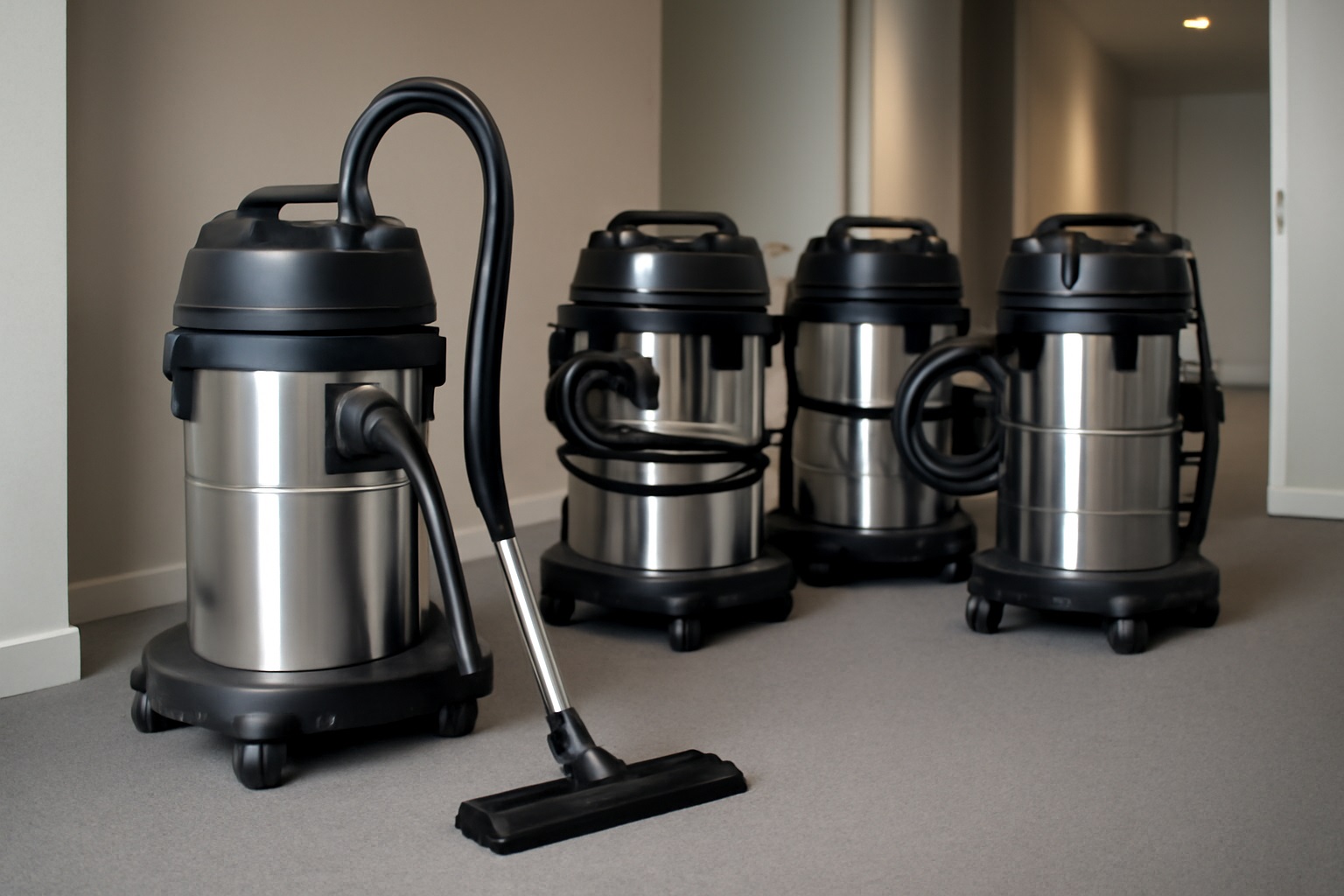 High-Capacity Stainless Steel Industrial Barrel Vacuum Cleaner