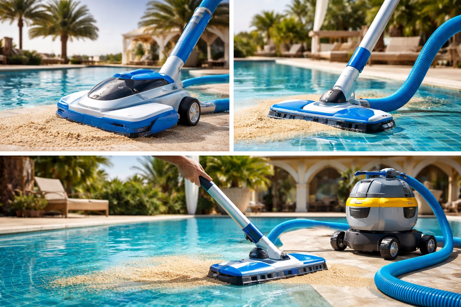 Manual Swimming Pool Vacuum Cleaner for Sand and Debris Removal