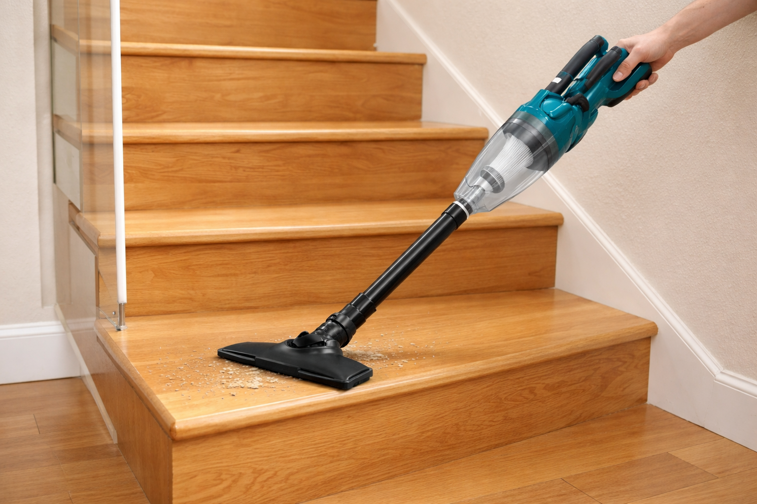 Lightweight Cordless Handheld Vacuum Cleaner for Stairs with HEPA Filter & Powerful Suction