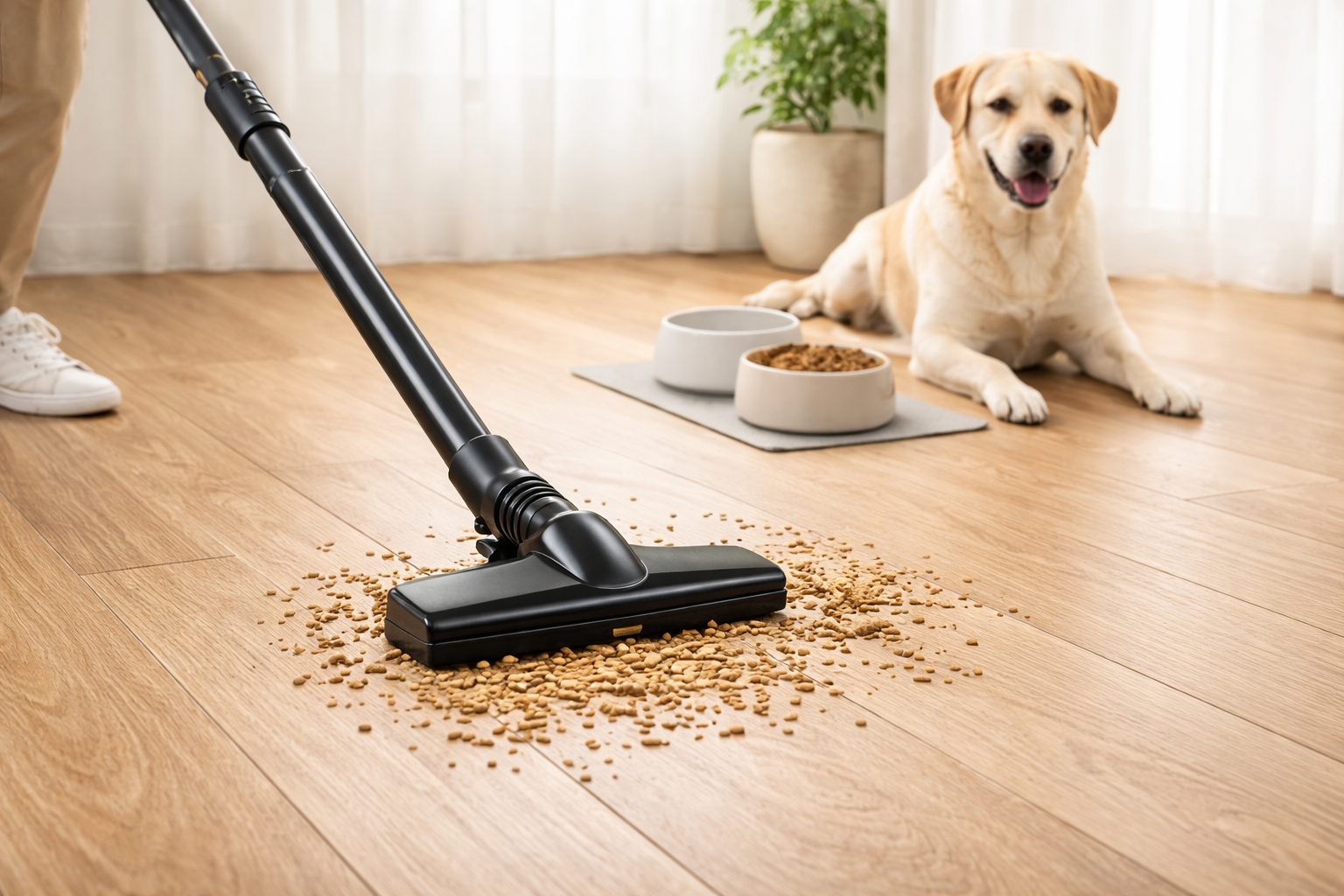 Cordless Pet Vacuum Cleaner with Powerful Suction for Hard Floors and Pet Messes