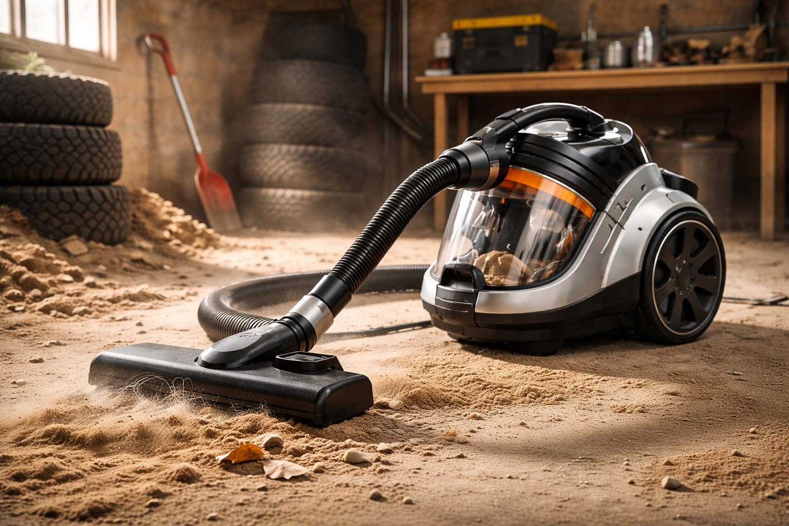 Heavy Duty Barrel Vacuum Cleaner - Industrial Strength for Sand and Debris