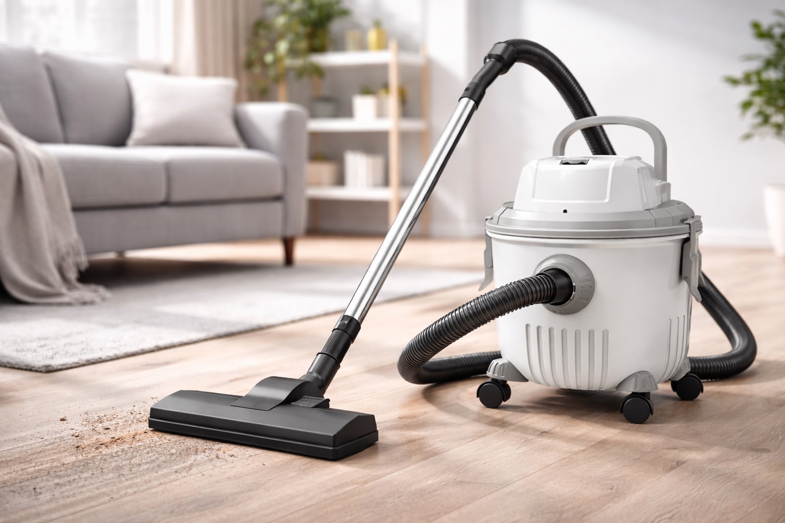 Compact Wet/Dry Vacuum Cleaner for Home and Hardwood Floors