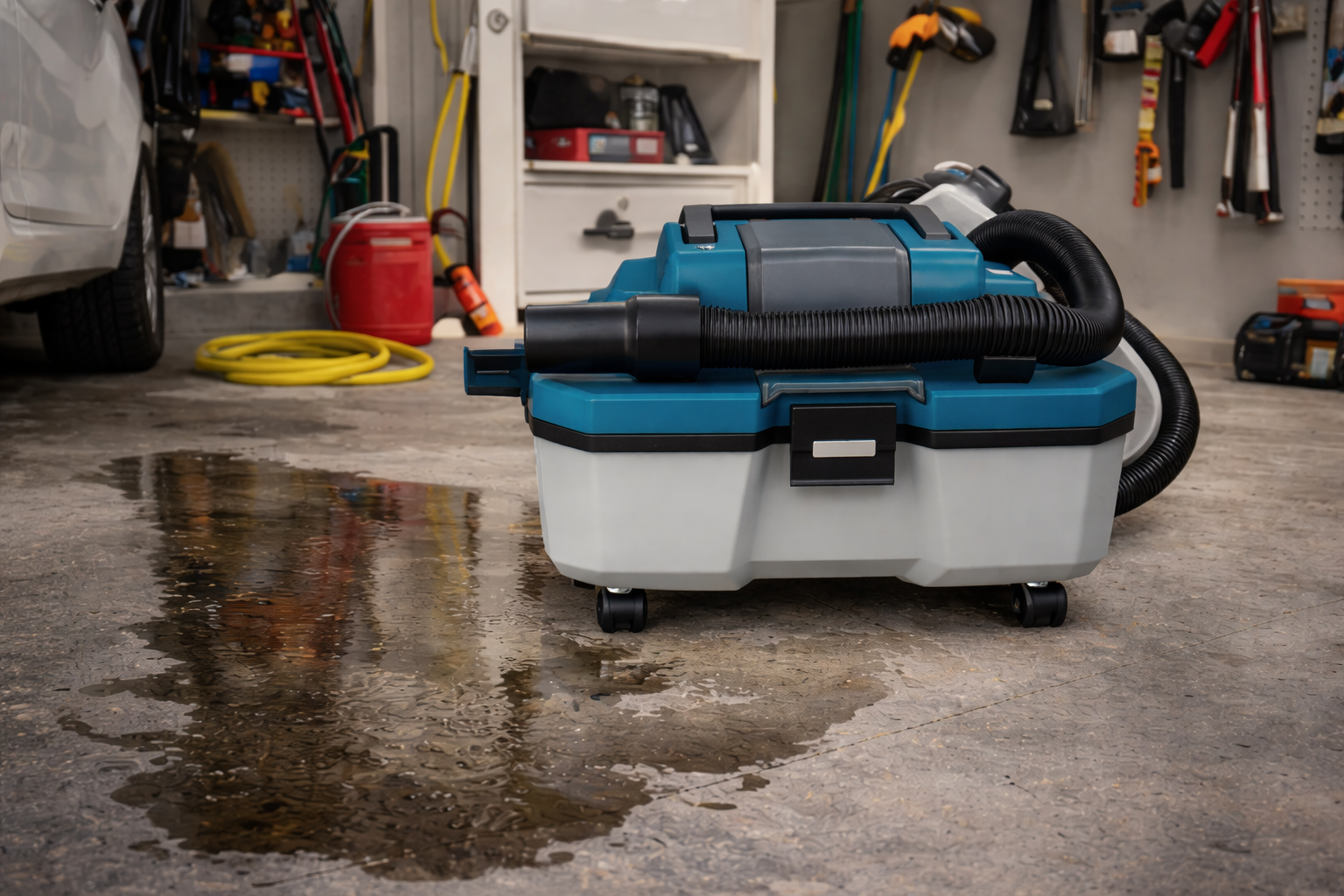 Portable Wet & Dry Garage Vacuum Cleaner for Water and Dust Removal