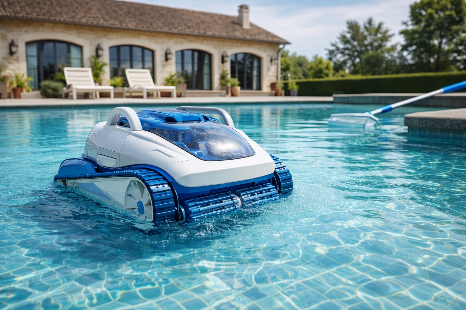 Automatic Robotic Pool Cleaner with Smart Navigation System
