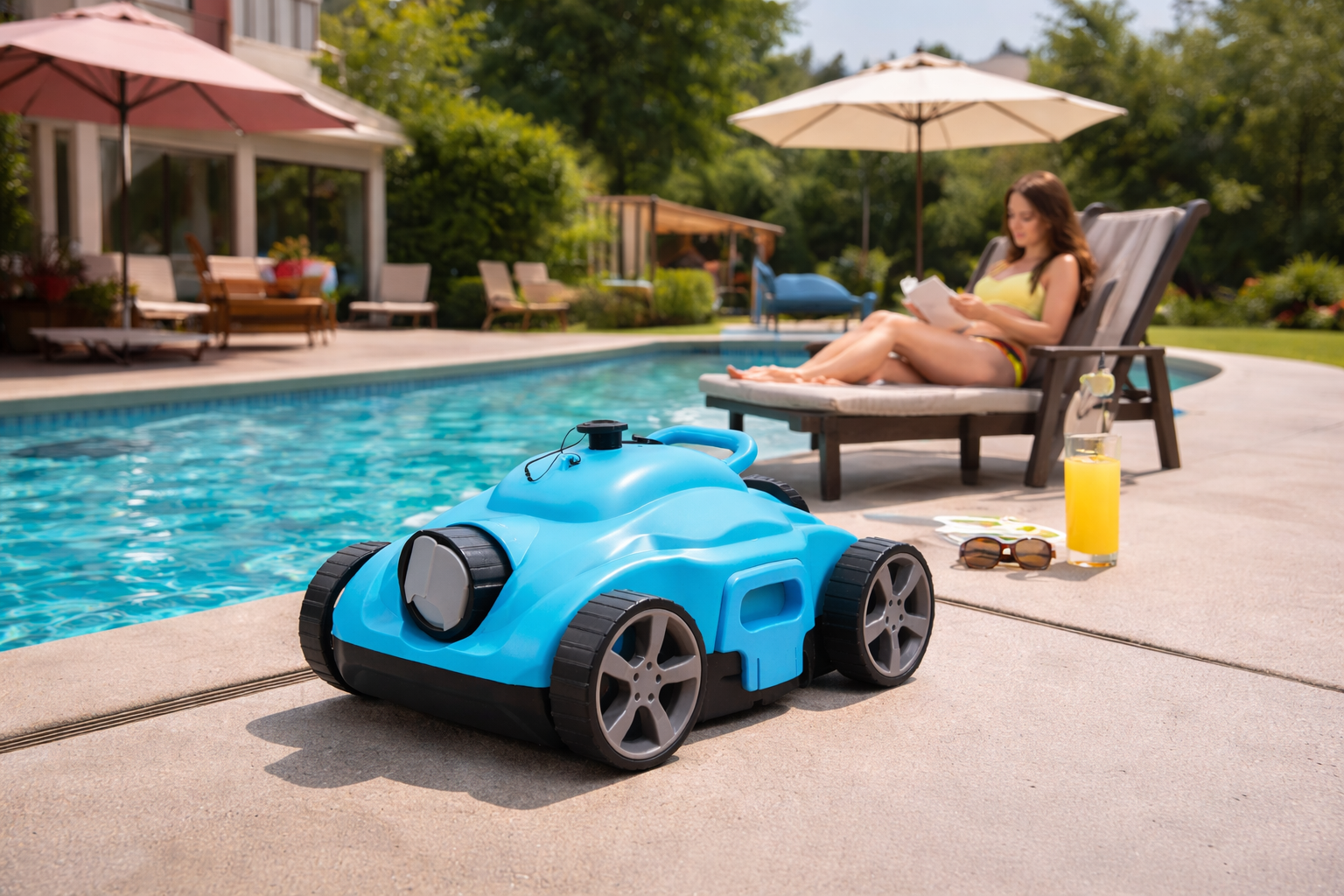 Robotic Pool Cleaner for In-ground Pools (Near Poolside)