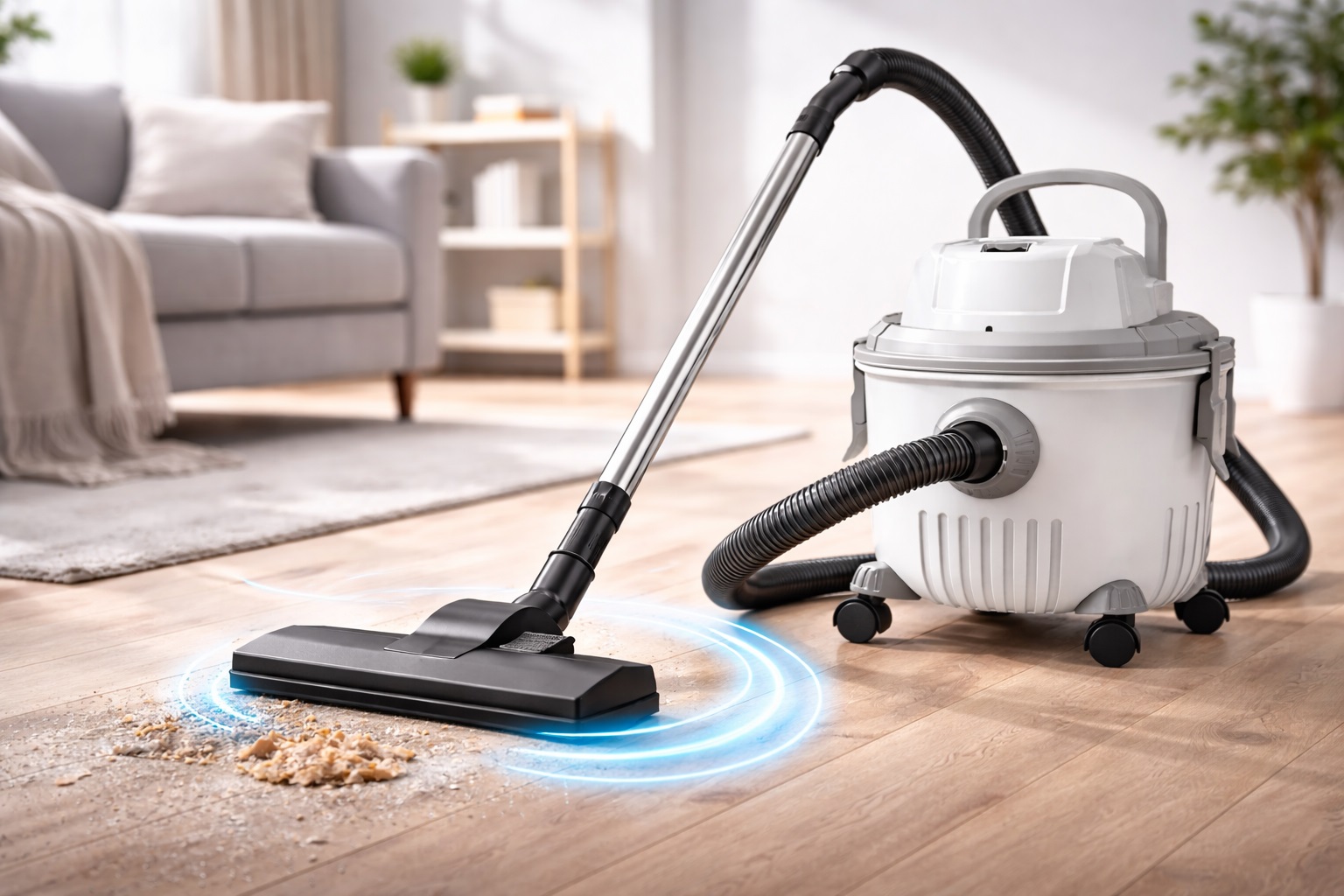 Smart Wet/Dry Vacuum Cleaner with Powerful Suction for Home Floors