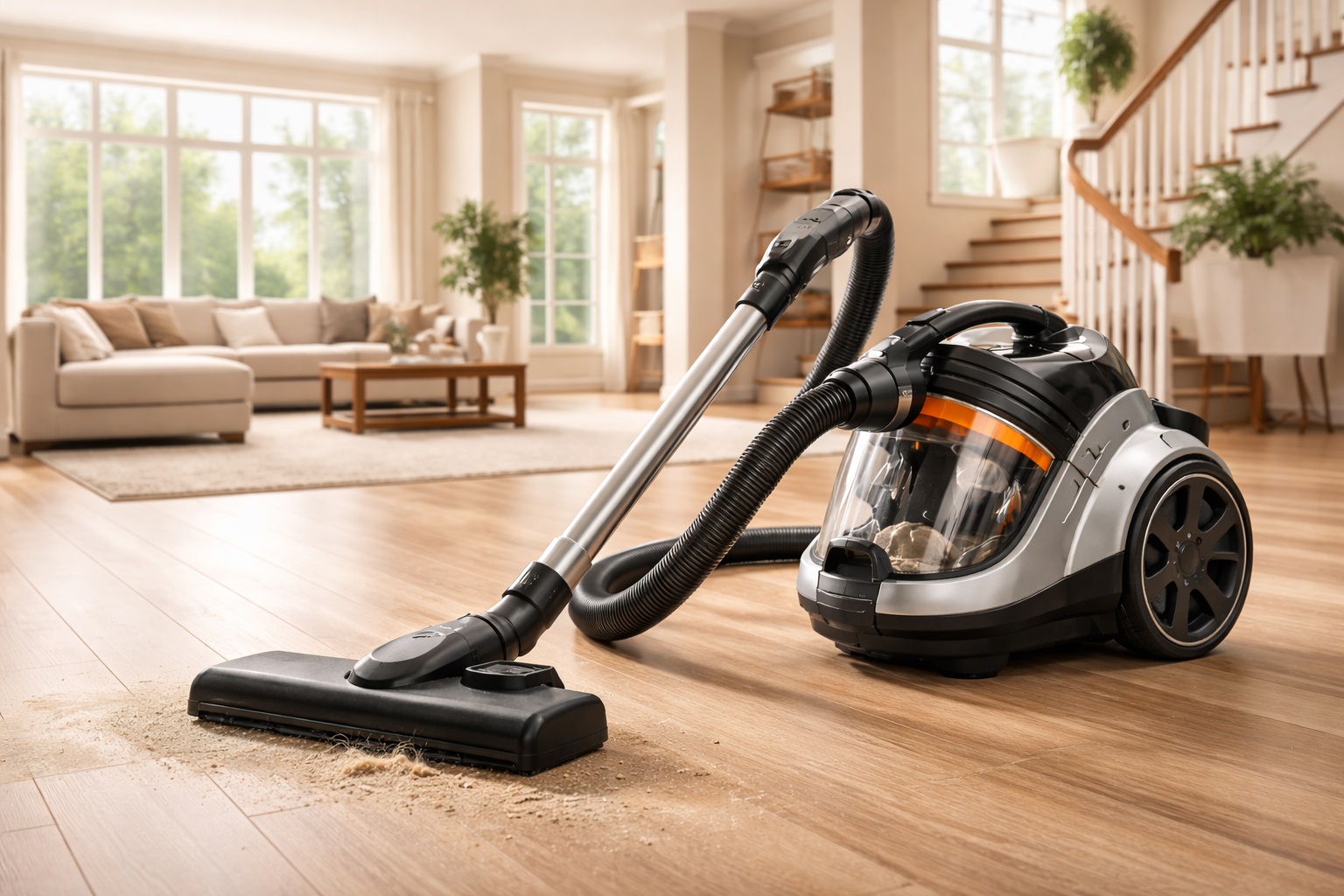 Barrel Vacuum Cleaner - Powerful Vacuum for Large Homes and Multi-Room Cleaning