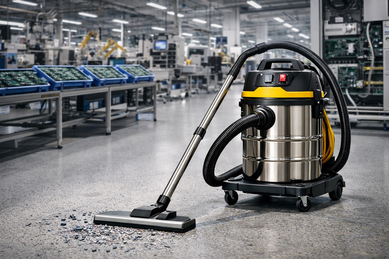 ESD-Safe Industrial Vacuum Cleaner for Electronics Manufacturing & PCB Assembly Rooms