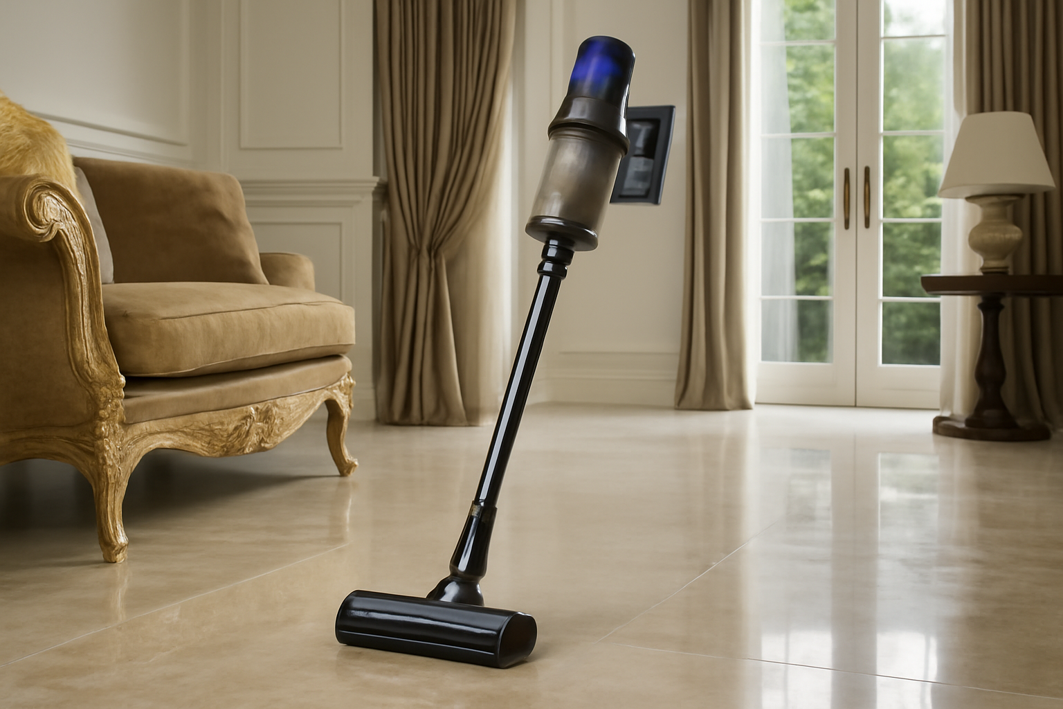 A4 Luxury Cordless Stick Vacuum Cleaner – Lightweight, Quiet, High Suction, Ideal for Marble & Hardwood Floors