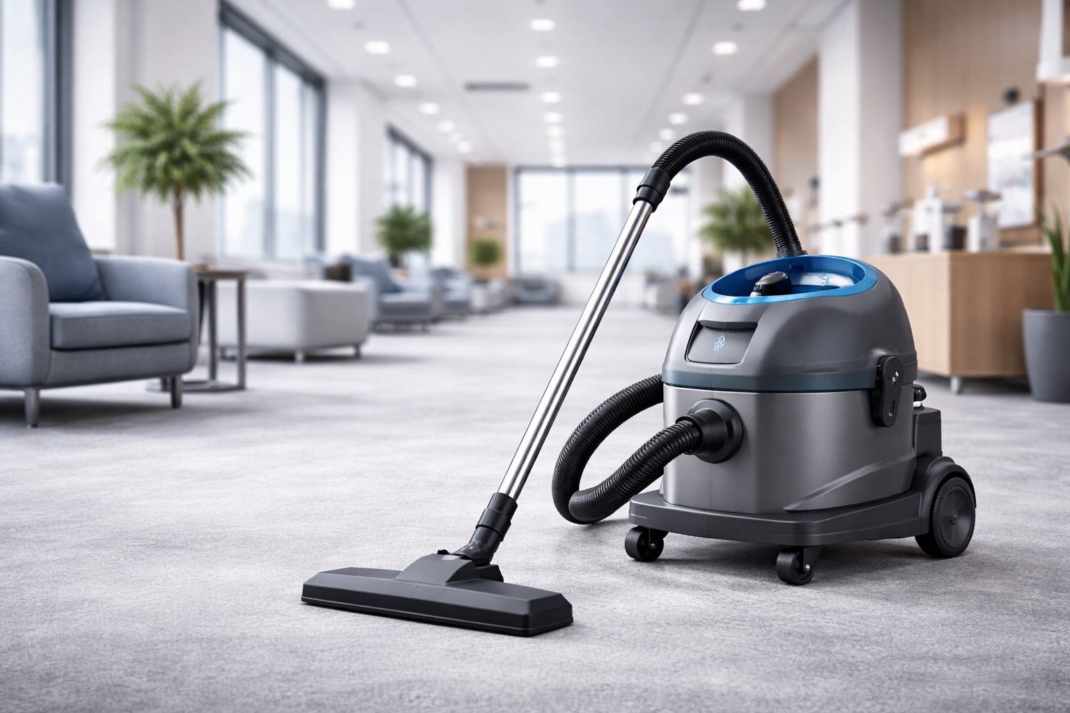 Low-Noise Compact Vacuum Cleaner for Office and Commercial Spaces