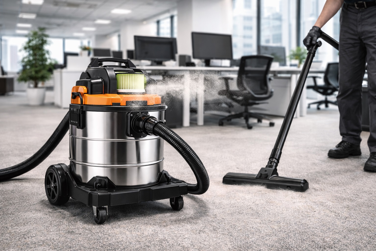 Commercial Wet-Dry Vacuum Cleaner with HEPA Filter for Air Quality