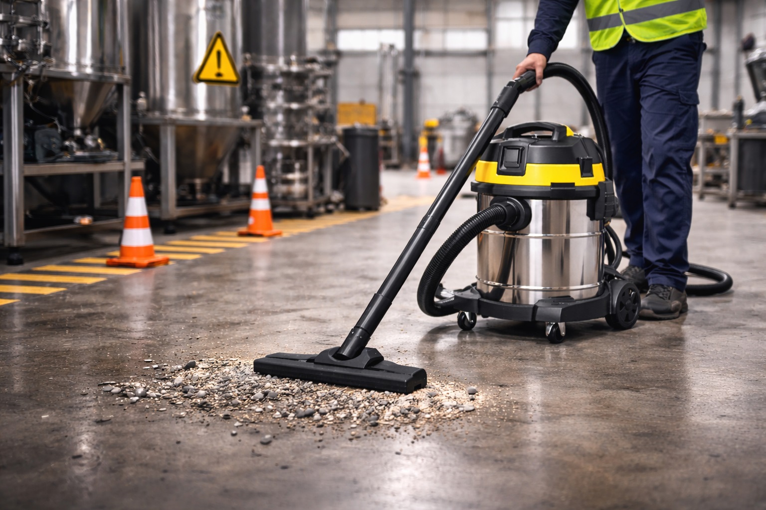 Professional Industrial Wet and Dry Vacuum Cleaner for Factory Workshop and Safety Cleaning