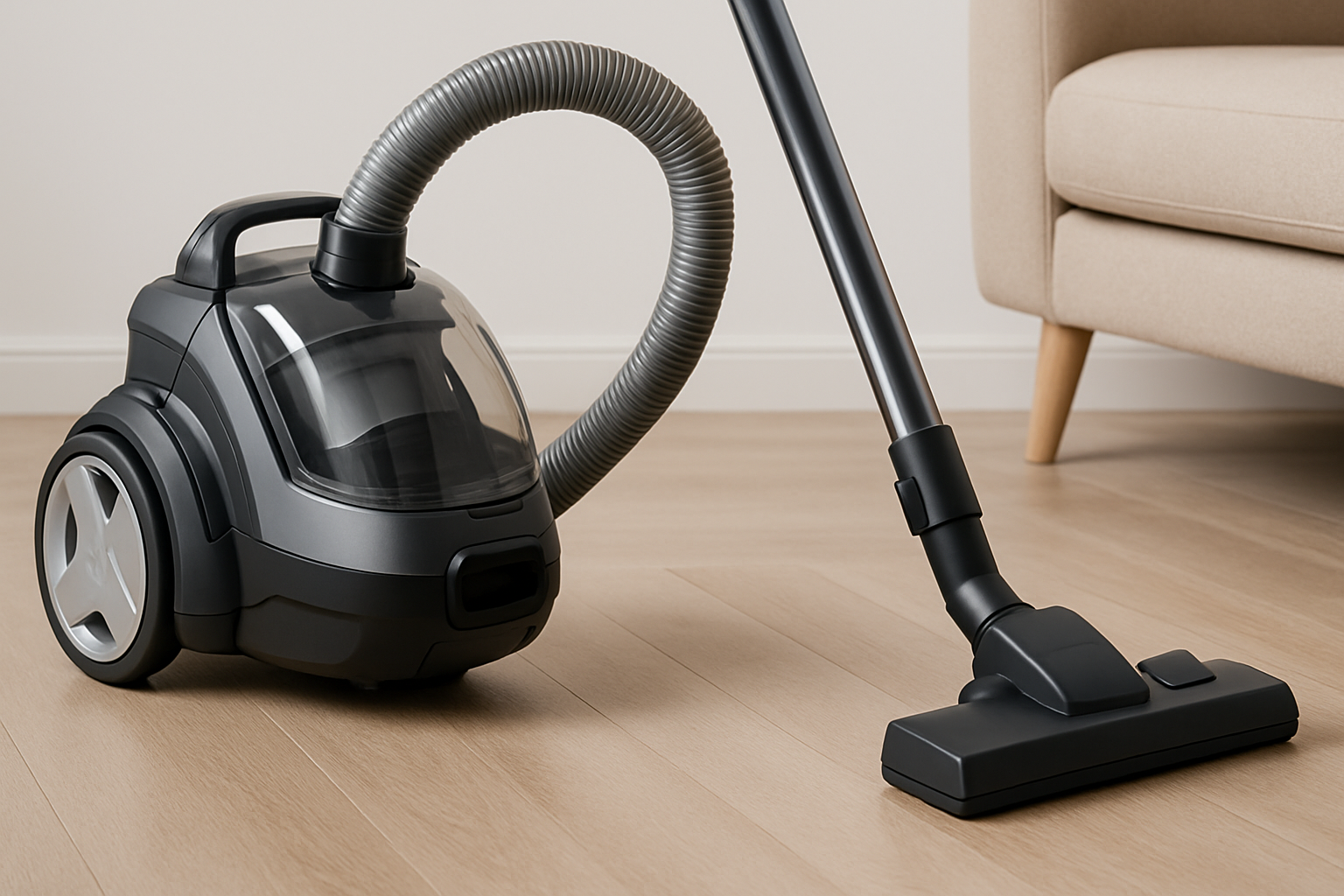 A5 Compact Transparent Canister Vacuum Cleaner with High Suction for Home Use