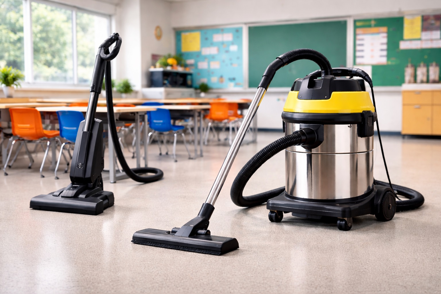 Quiet Vacuum Cleaner for Schools – Low Noise Wet & Dry Classroom Cleaning Machine