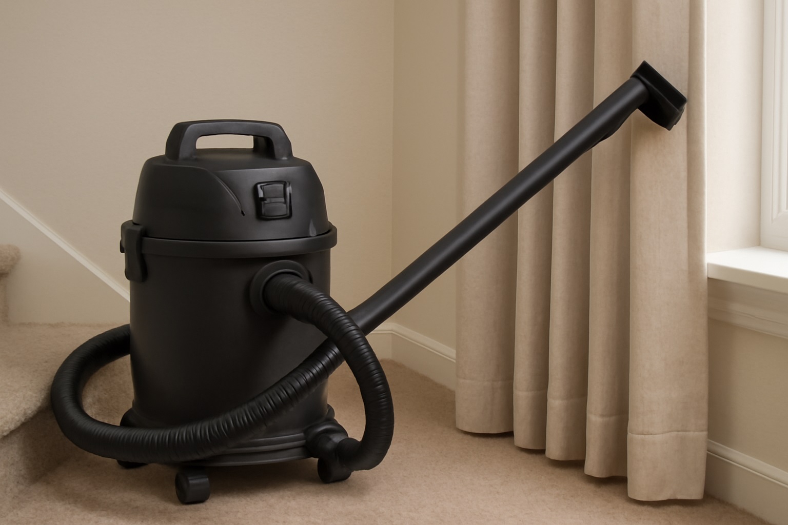 High-Suction Portable Wet & Dry Vacuum Cleaner with Attachments for Multi-Surface Cleaning