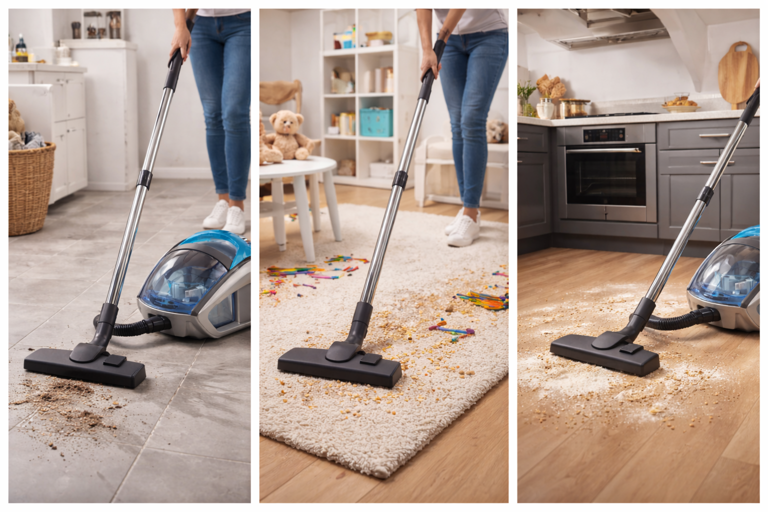 Compact Bagless Canister Vacuum Cleaner – Pet Friendly, Easy-Empty Dustbin, HEPA Filtration
