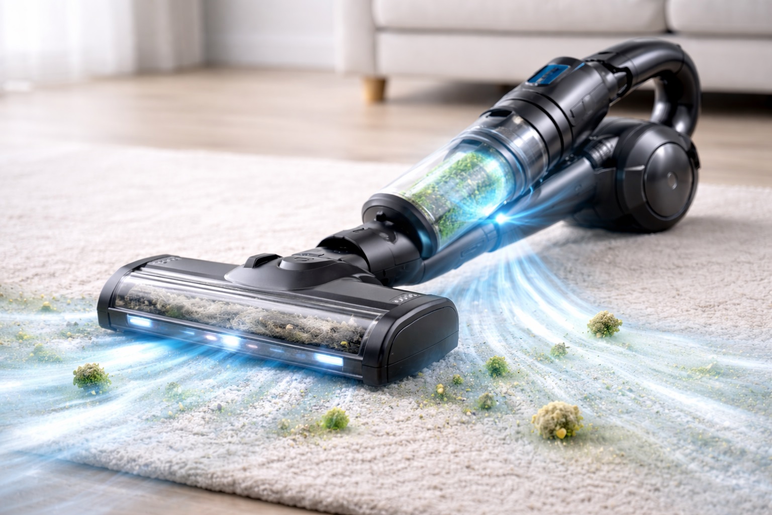 Cordless HEPA Allergy Stick Vacuum Cleaner with Multi-Cyclone Filtration System