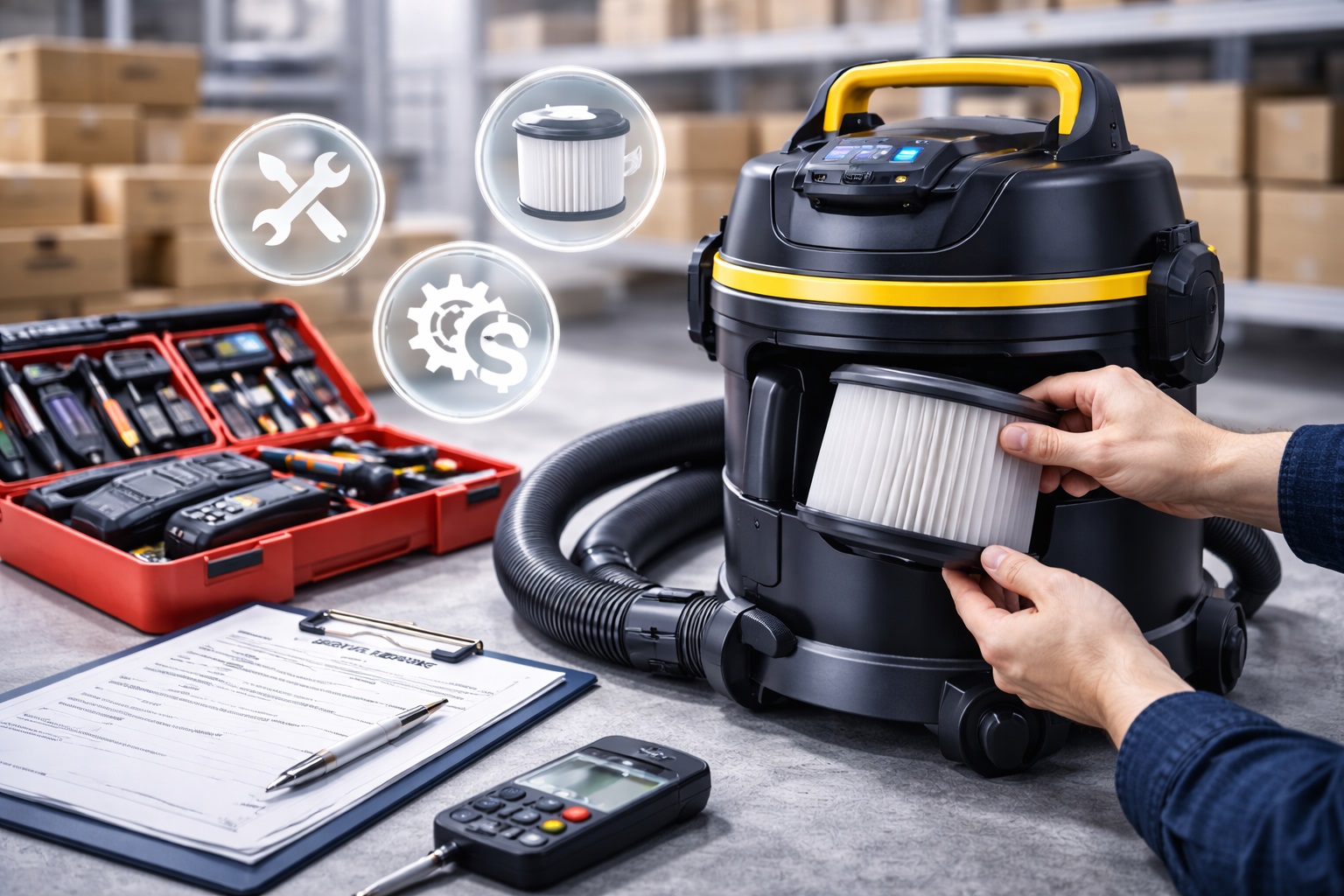 Industrial Wet Dry Vacuum Cleaner with HEPA Filter