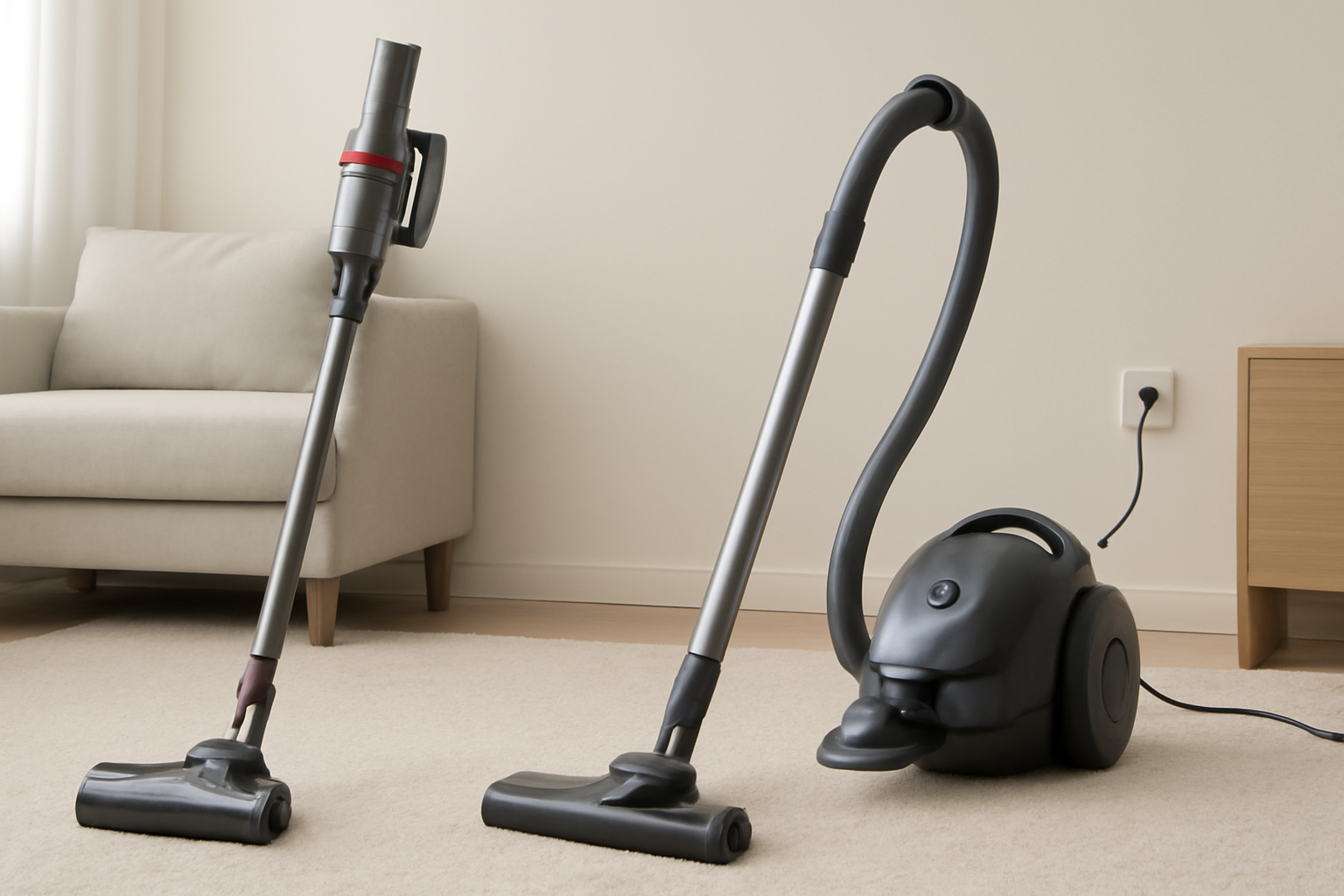 A6 Cordless vs Corded Vacuum Cleaner Set – High Suction, Efficient & Quiet for All Surfaces