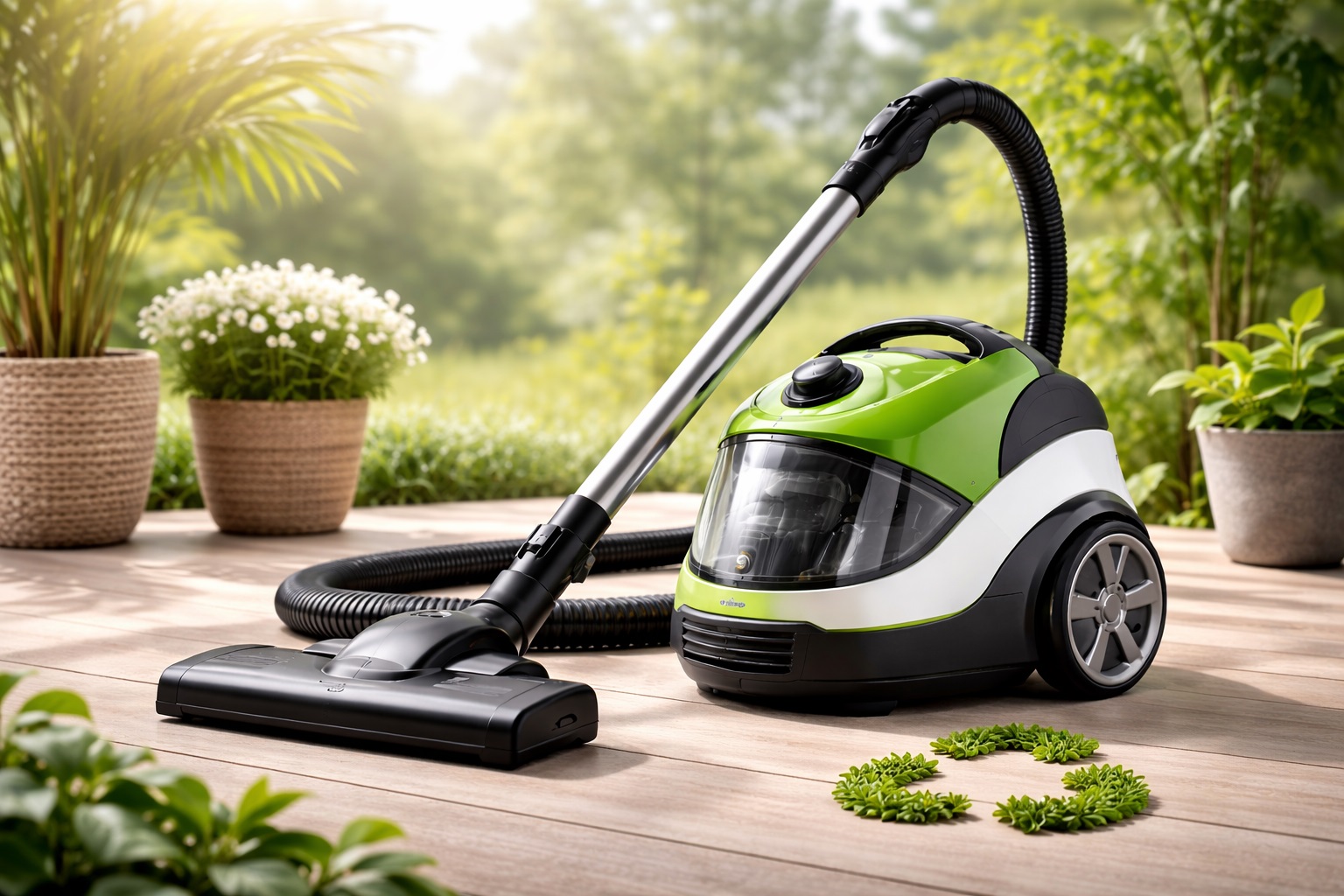 Eco-Friendly Canister Vacuum Cleaner – Green Energy Saving Model 2025