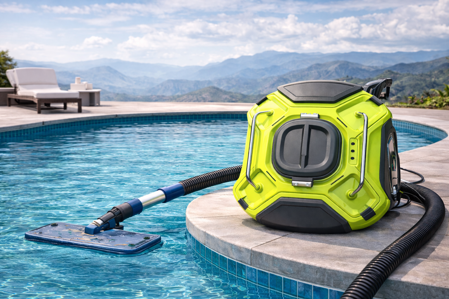 Portable Electric Swimming Pool Vacuum Cleaner for Infinity Pools