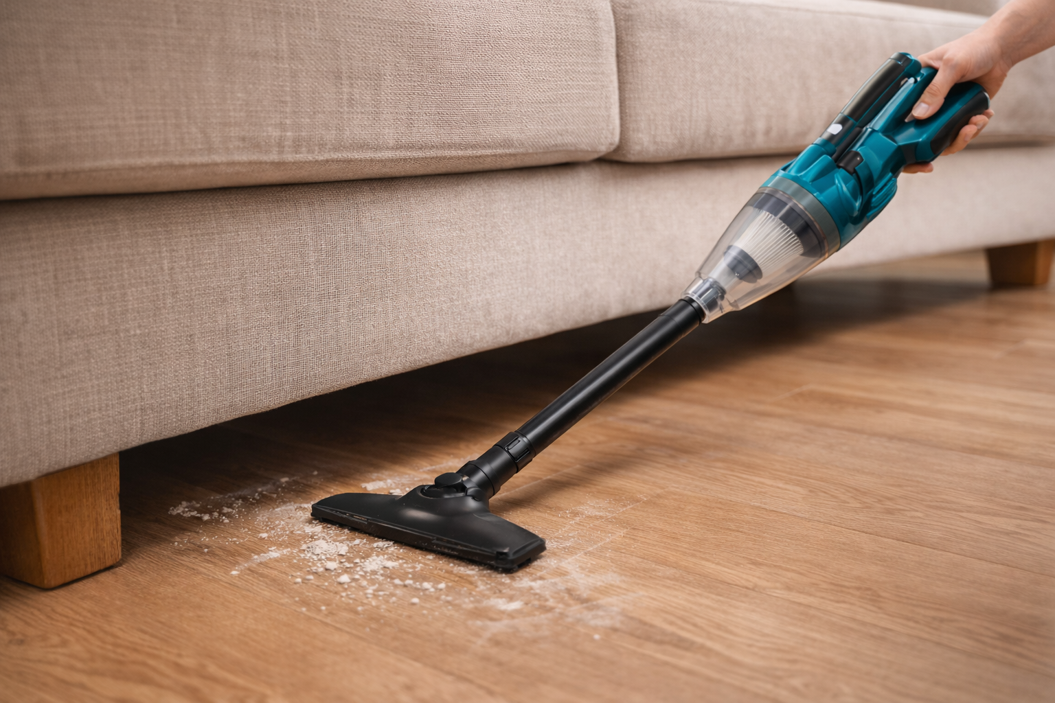 Cordless Long Reach Vacuum Cleaner for Under Furniture – HEPA Filter & Swivel Head