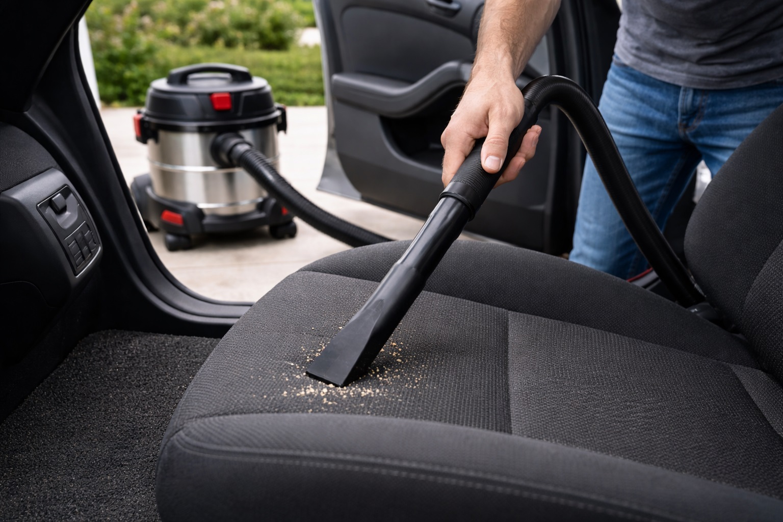 Stainless Steel Barrel Vacuum Cleaner for Car Interior Cleaning