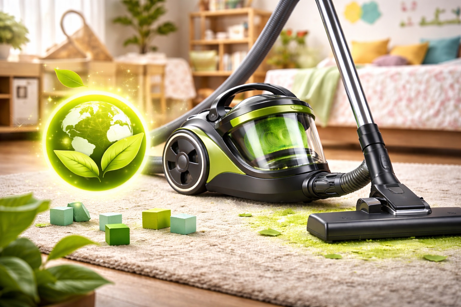 Kid-Safe Eco Barrel Vacuum Cleaner for Sustainable Family Homes