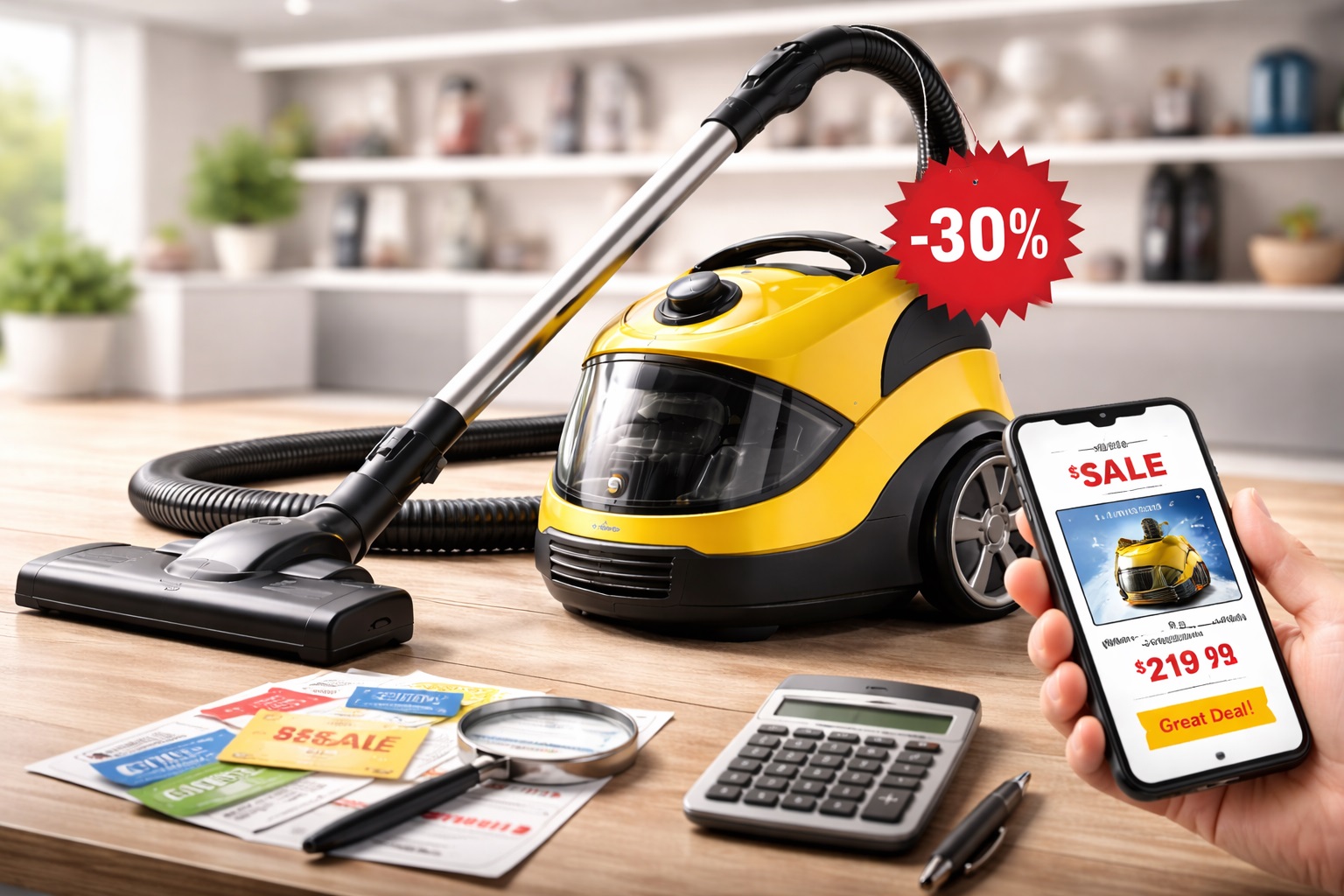 Canister Vacuum Cleaner on Sale – 30% OFF | Yellow Budget Model 2025