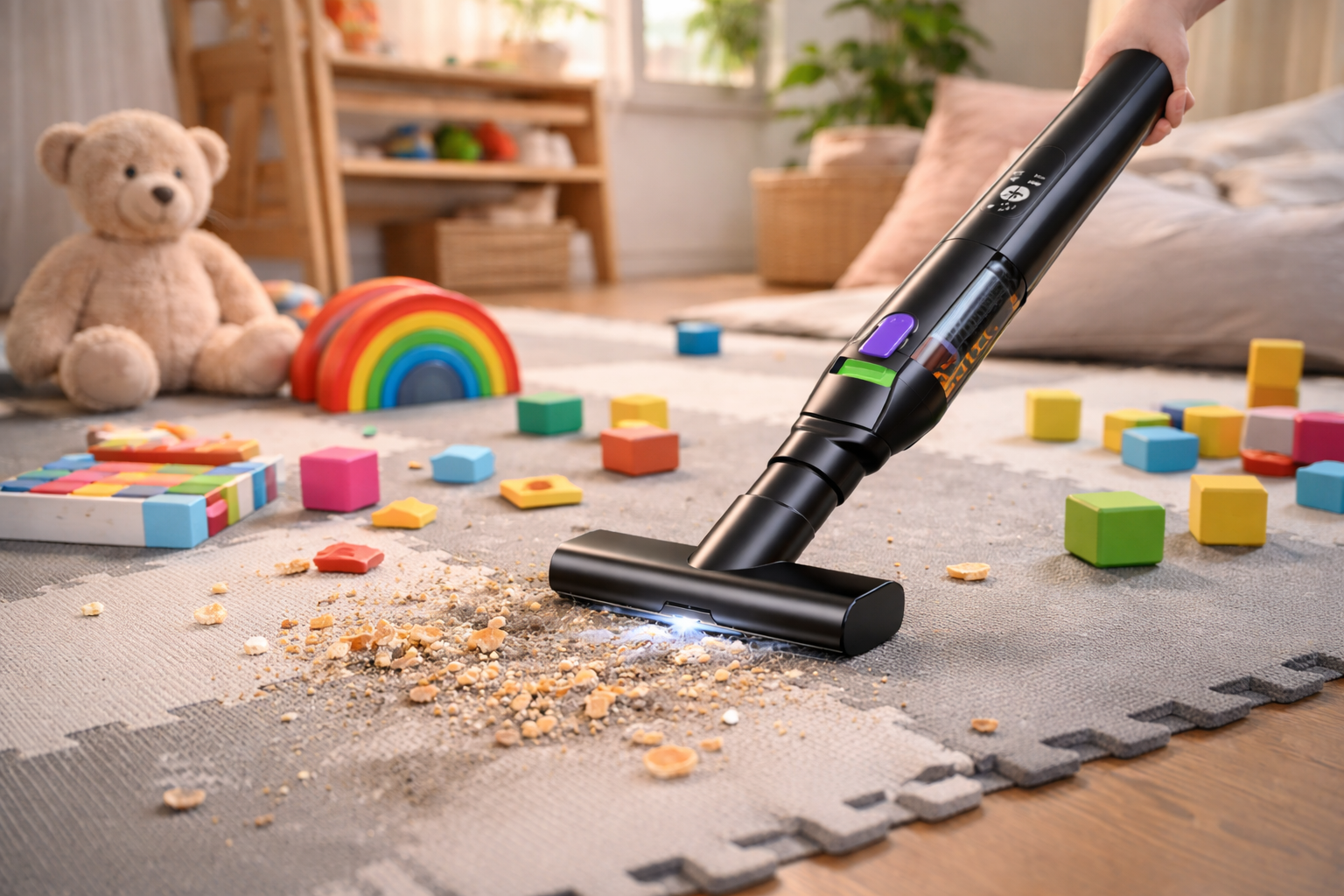 Cordless Handheld Vacuum Cleaner for Kids’ Play Area & Floors