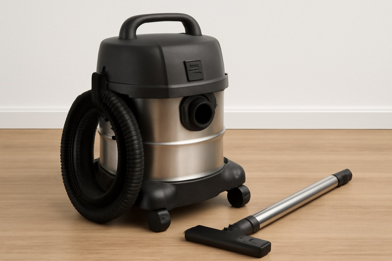 17L Wet & Dry Vacuum – Stainless Steel Drum with Rear Hose Storage & Floor Tool Kit