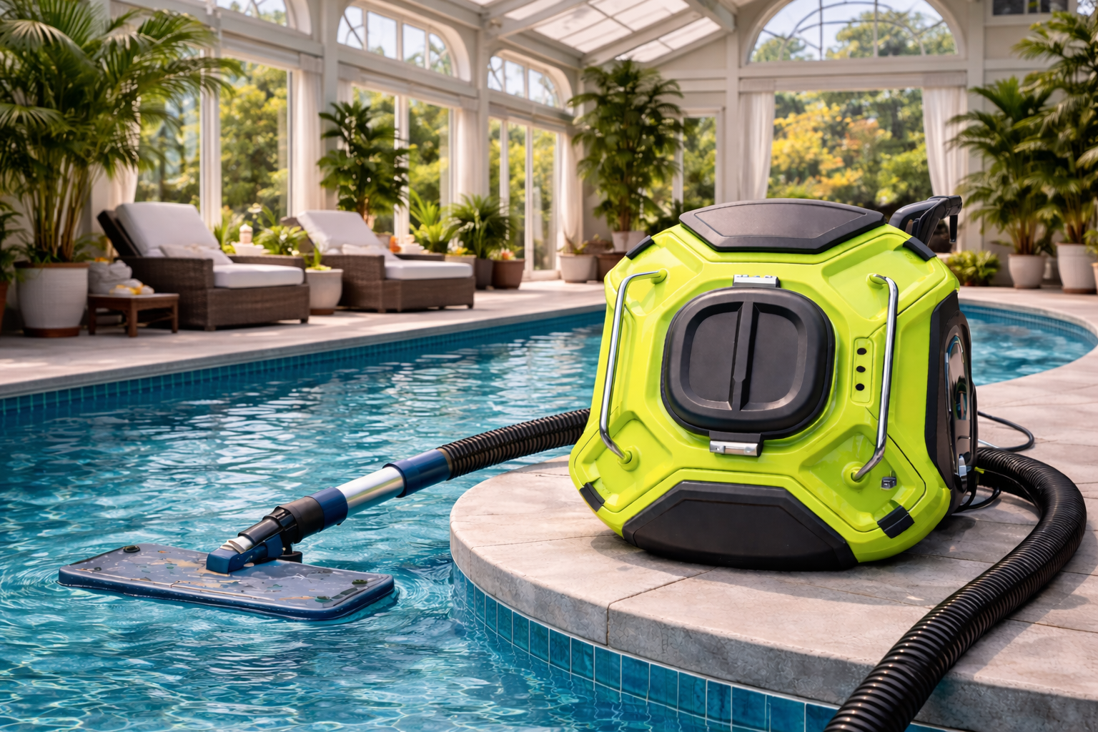 Portable Electric Swimming Pool Vacuum Cleaner for Indoor Pools