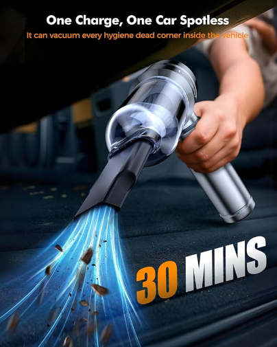 LX-CVC-BS120PRO Cordless Car Vacuum Cleaner with 24000Pa Suction, 3 Modes & Multiple Attachments
