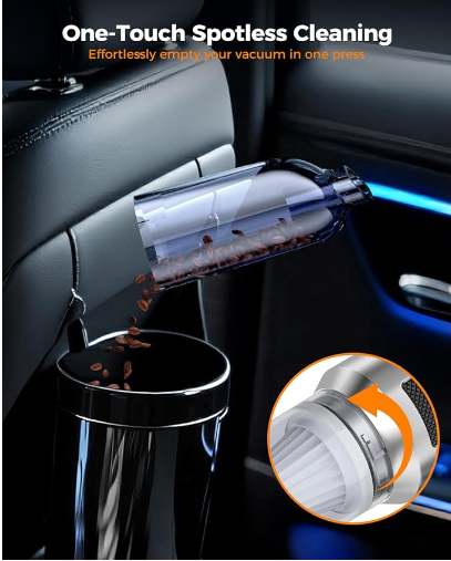 LX-CVC-BS120PRO Cordless Car Vacuum Cleaner with 24000Pa Suction, 3 Modes & Multiple Attachments