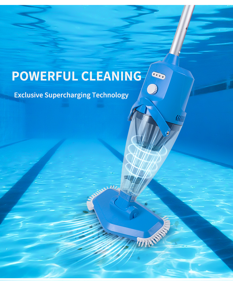 LX-SPHC-P18B Lightweight Blue Handheld Vacuum High Volume & High Efficiency Pool Cleaning Tool & Accessory for Swimming Pools