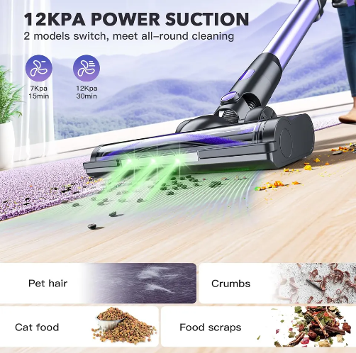 LX-WVC-Cordless Handheld Vacuum Cleaner – 12KPa Powerful Suction with HEPA, Multi-Surface Cleaning, 5-Stage Filtration