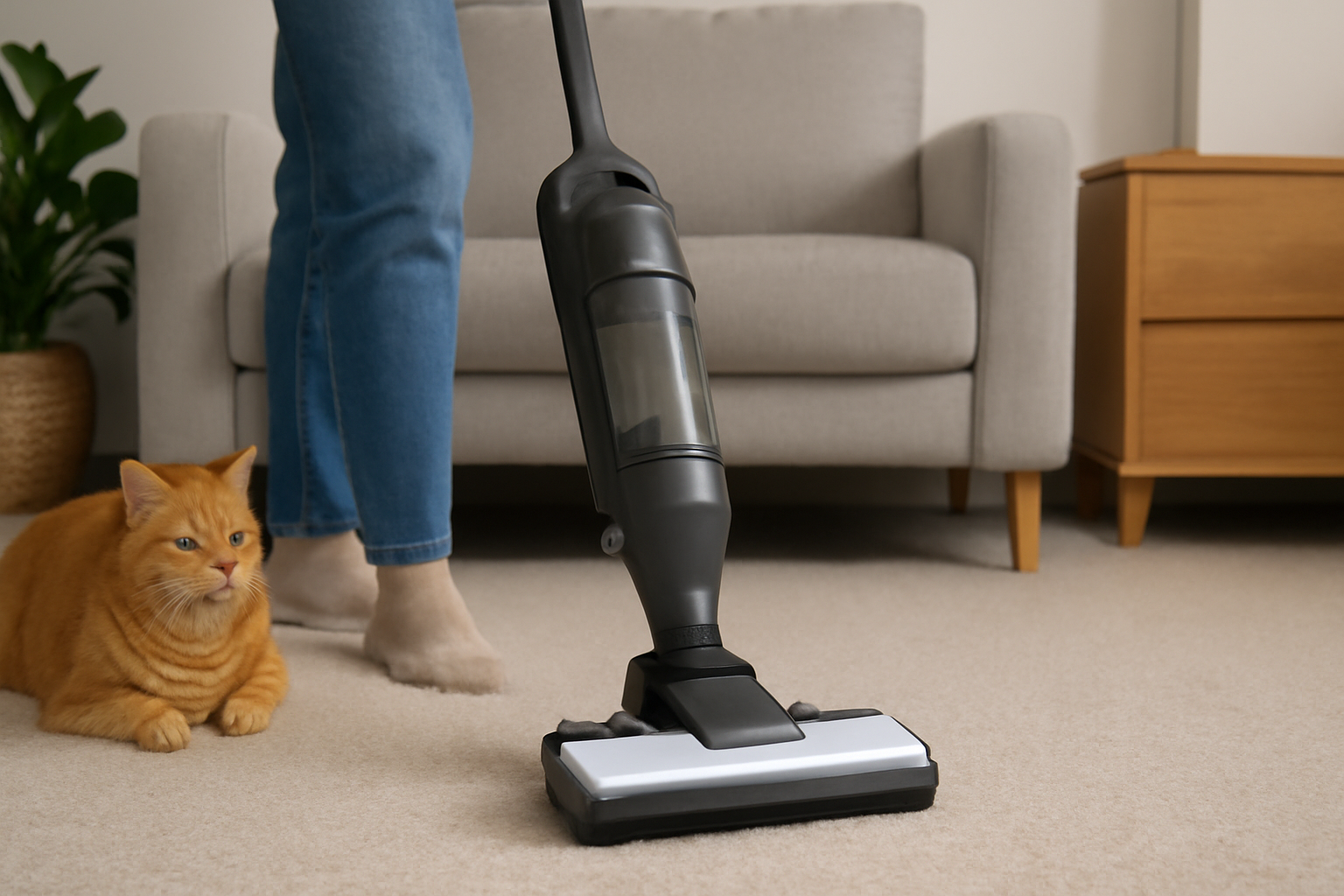 J10 Cordless Bagless Carpet Vacuum Cleaner for Upholstery Cleaning