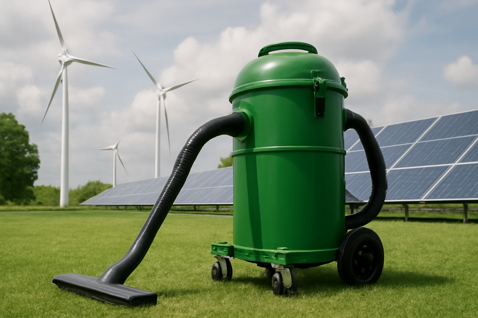 J11Green Industrial Vacuum Cleaner - Eco-Friendly Heavy-Duty Cleaning Equipment for Solar & Wind Farms