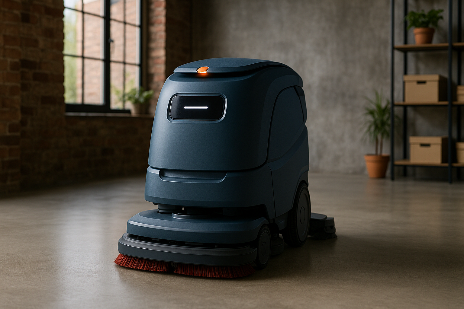 J11 Smart Autonomous Floor Scrubbing Robot | Commercial Cleaning Robot with LIDAR Navigation & Dual Water Tank System