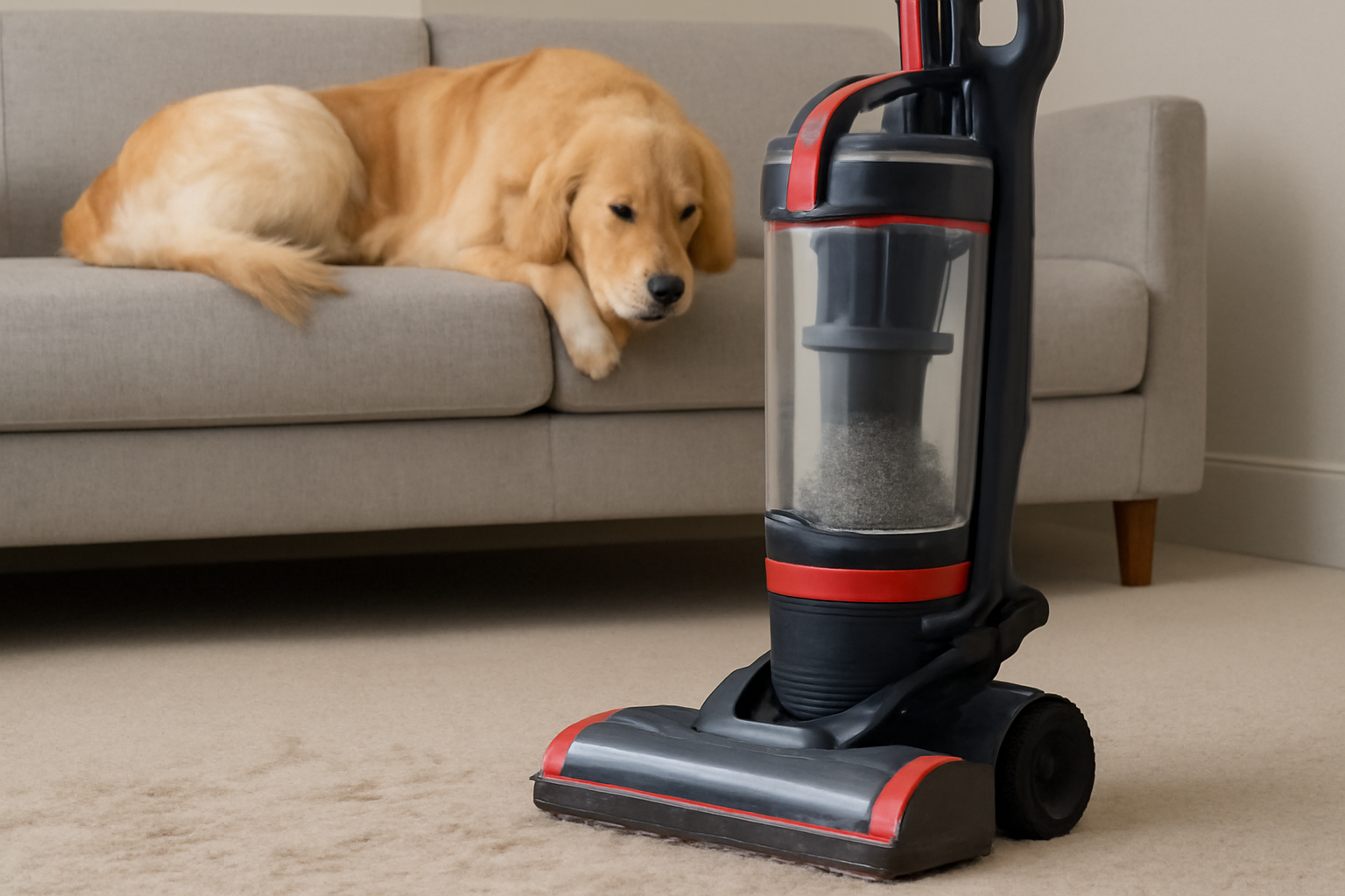 Upright Vacuum Cleaner for Pet Hair – Powerful Suction & HEPA Filter