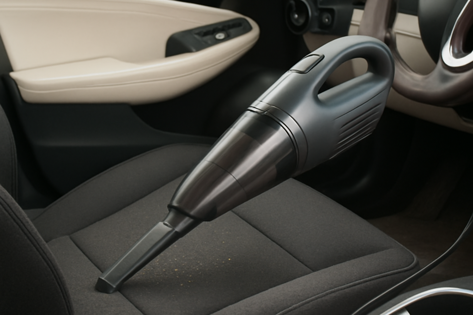 Portable Handheld Car Vacuum Cleaner – Compact High-Suction Vehicle Interior Cleaner with Crevice Nozzle for Seats, Floors & Dashboard J7