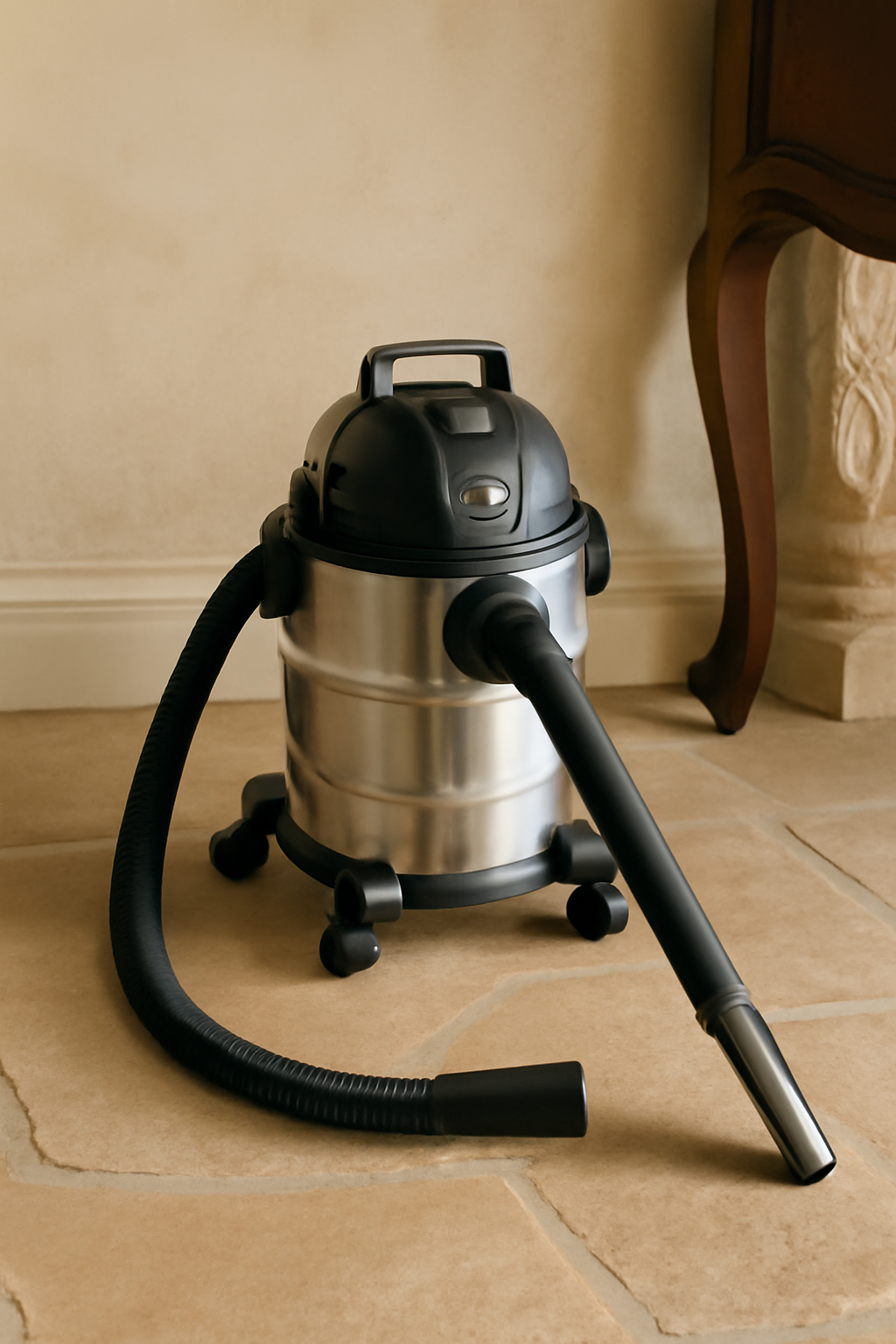 Stainless Steel Wet and Dry Vacuum Cleaner – Industrial-Grade Heavy Duty Canister Vac with Powerful Suction for Garage, Workshop & Car Detailing J9