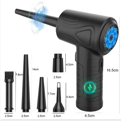 LX-HVC-Wireless High-Speed Air Duster with 110000 RPM Motor & Multi Nozzles