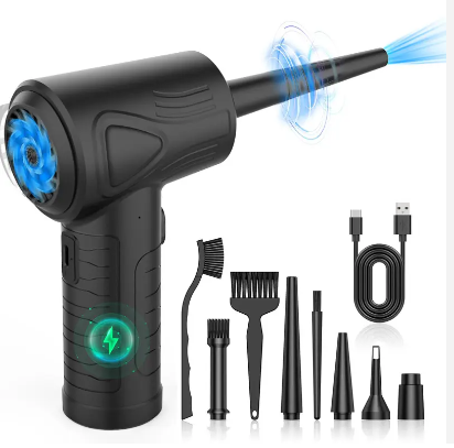 LX-HVC-Wireless High-Speed Air Duster with 110000 RPM Motor & Multi Nozzles