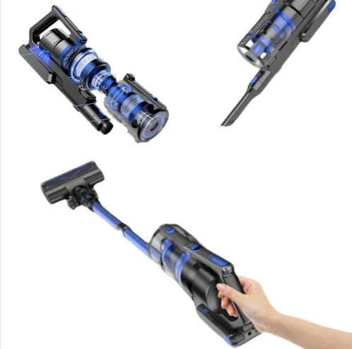 LX-HVC-Upgraded 33KPa Cordless Vacuum Cleaner – Lightweight 4-in-1 Stick Vacuum with LED Light & Adjustable Suction for Floor, Sofa, Car & Curtains