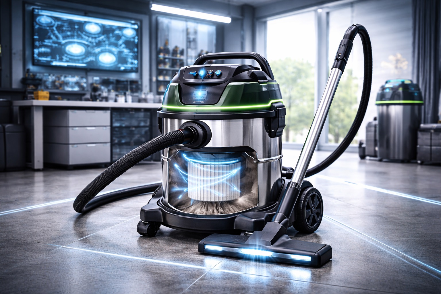 Next-Gen Smart Wet Dry Vacuum Cleaner with LED Control & Cyclonic Tech – 2026 Model