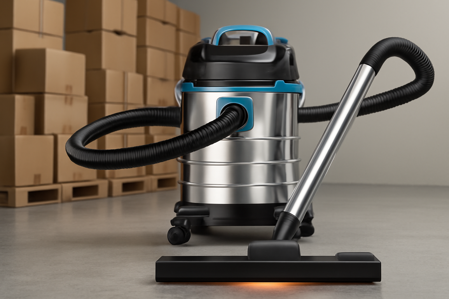 Y16 Heavy-Duty Warehouse Wet Dry Vacuum Cleaner with Stainless Steel Tank and Industrial Hose